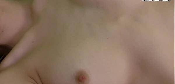  Tight very petite teen Gwyneth Petrova with big tits masturbating